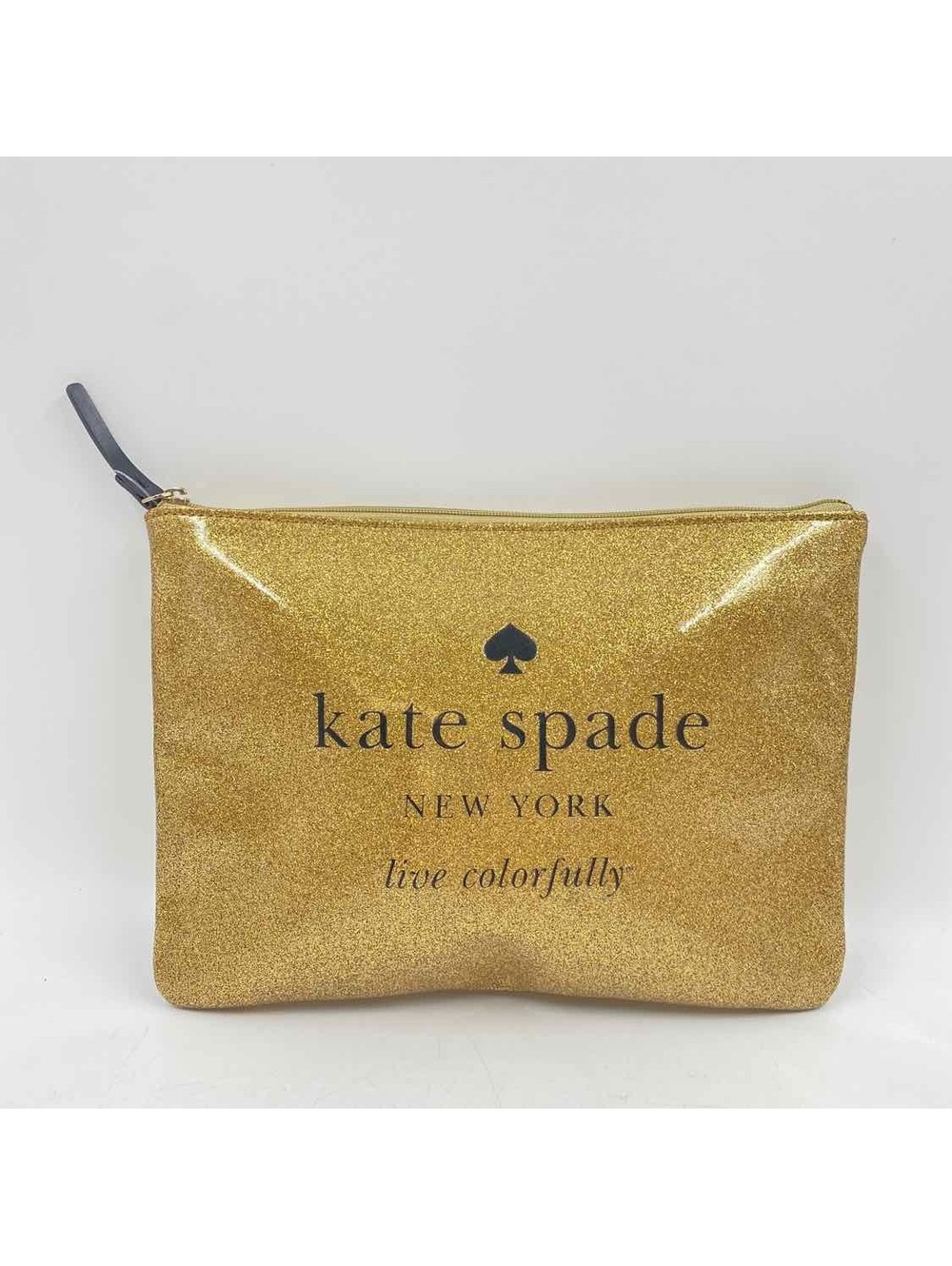 Kate Spade Pouch Bag Women's Gold Luxe Glitter Misc. Accessories